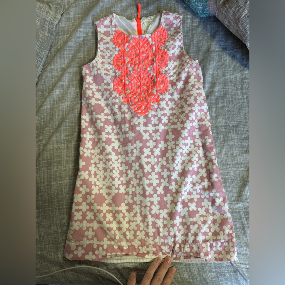 Crewcuts Pink and White Skirt with Orange Accents